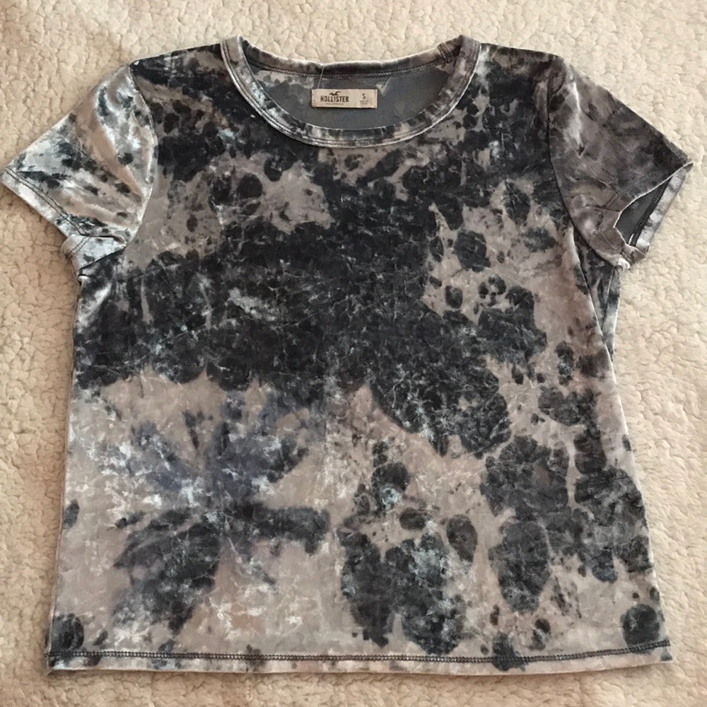 Silver Velvet Top